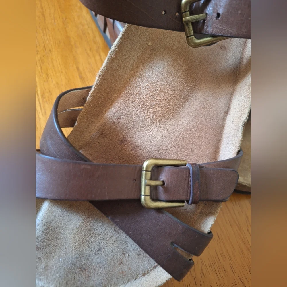 SOFFT Brown Strappy Sandals with Buckle Size 8 - Picture 4 of 5